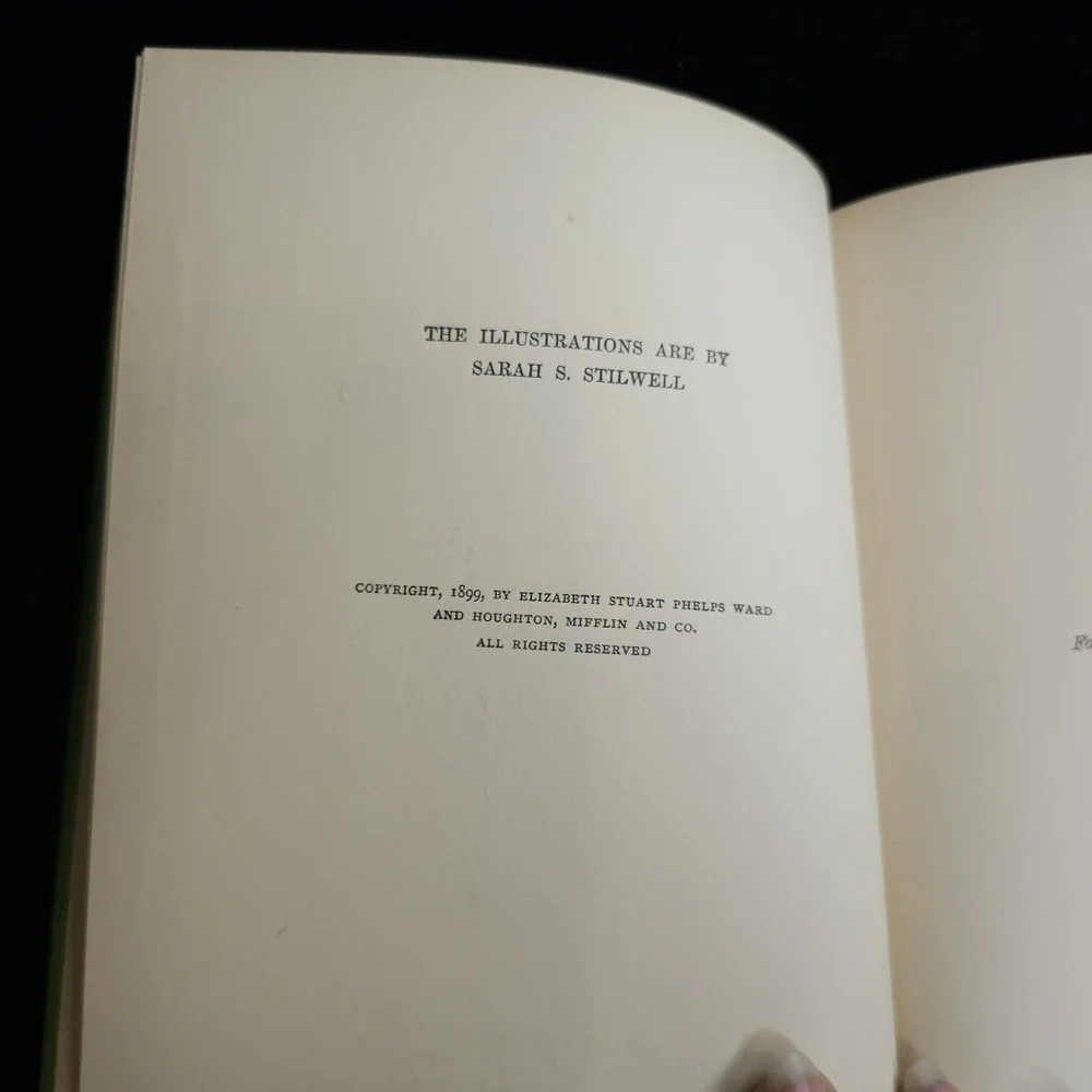 Loveliness By Elizabeth Stuart Phelps Green Book w/ Dog 1899 Antiquarian Novel